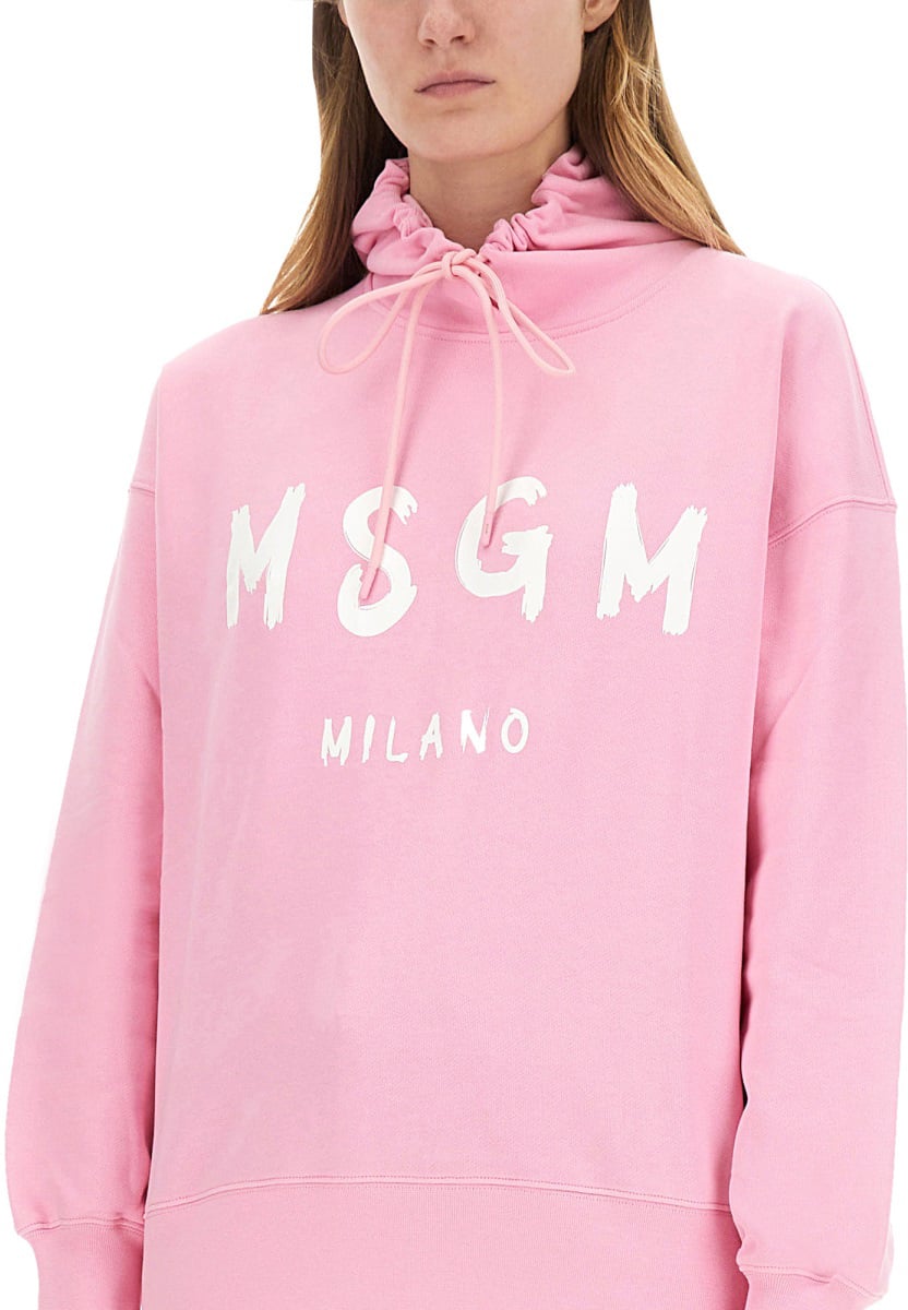 MSGM Relaxed Fit Pink Sweatshirt Roze