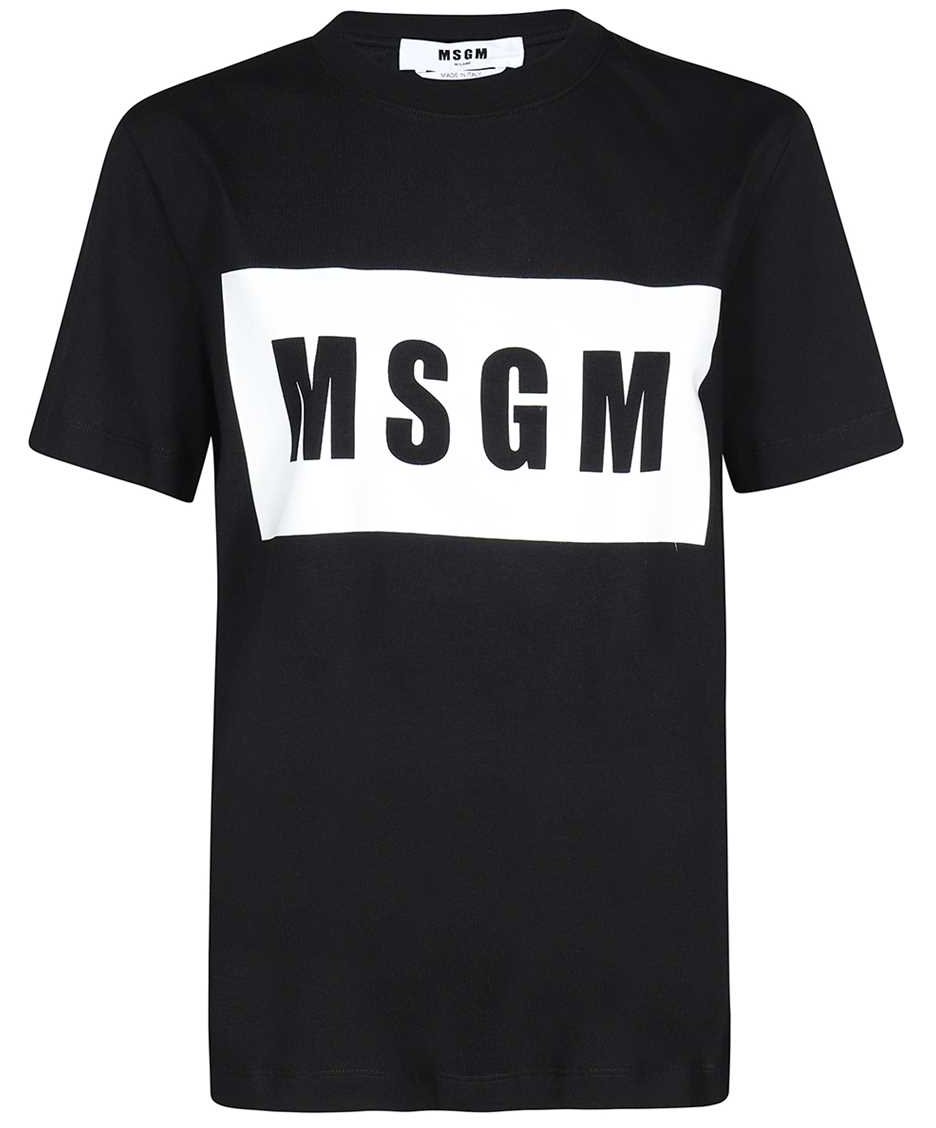 MSGM Printed cotton T-shirt Zwart