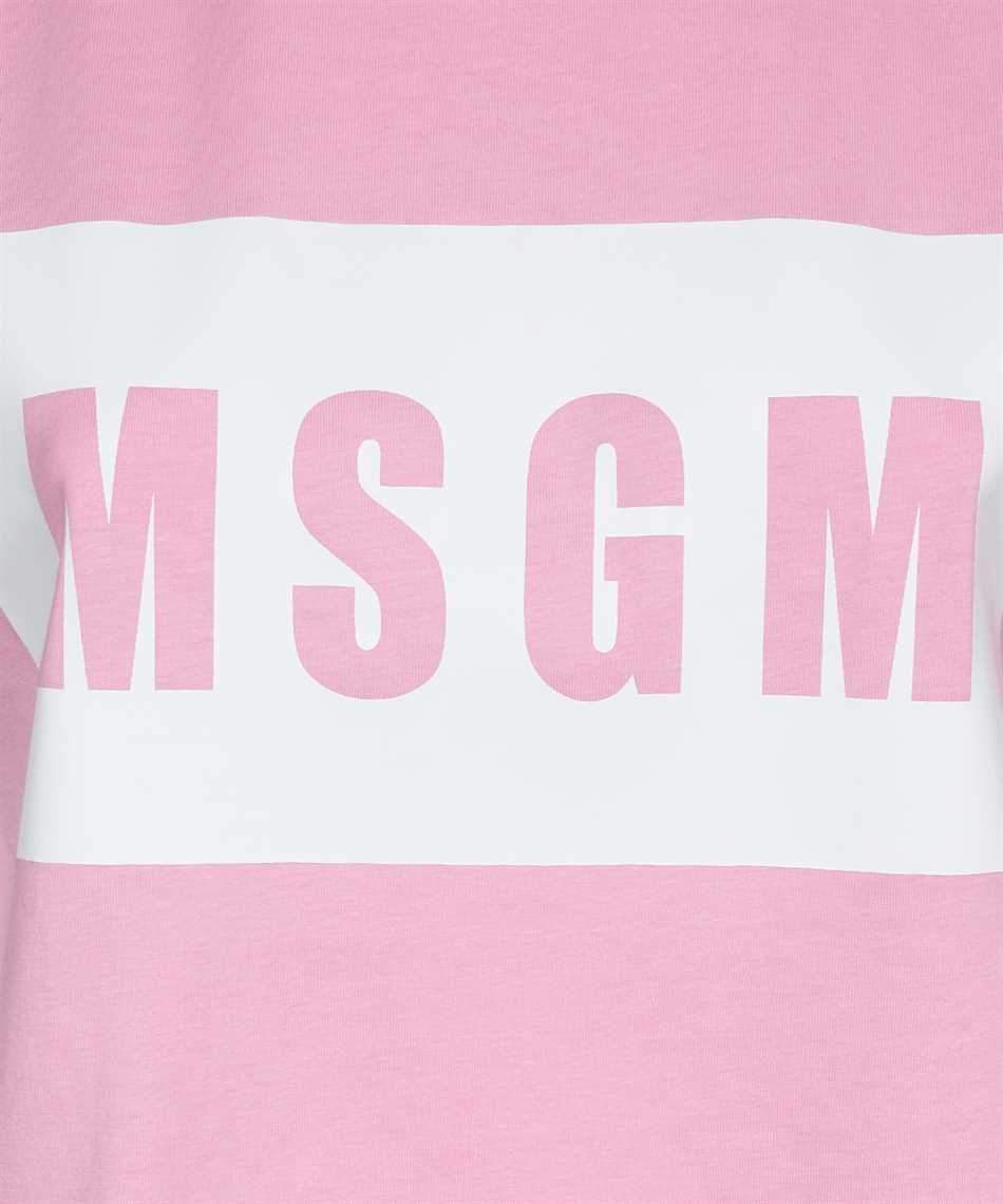 MSGM Printed cotton T-shirt Roze