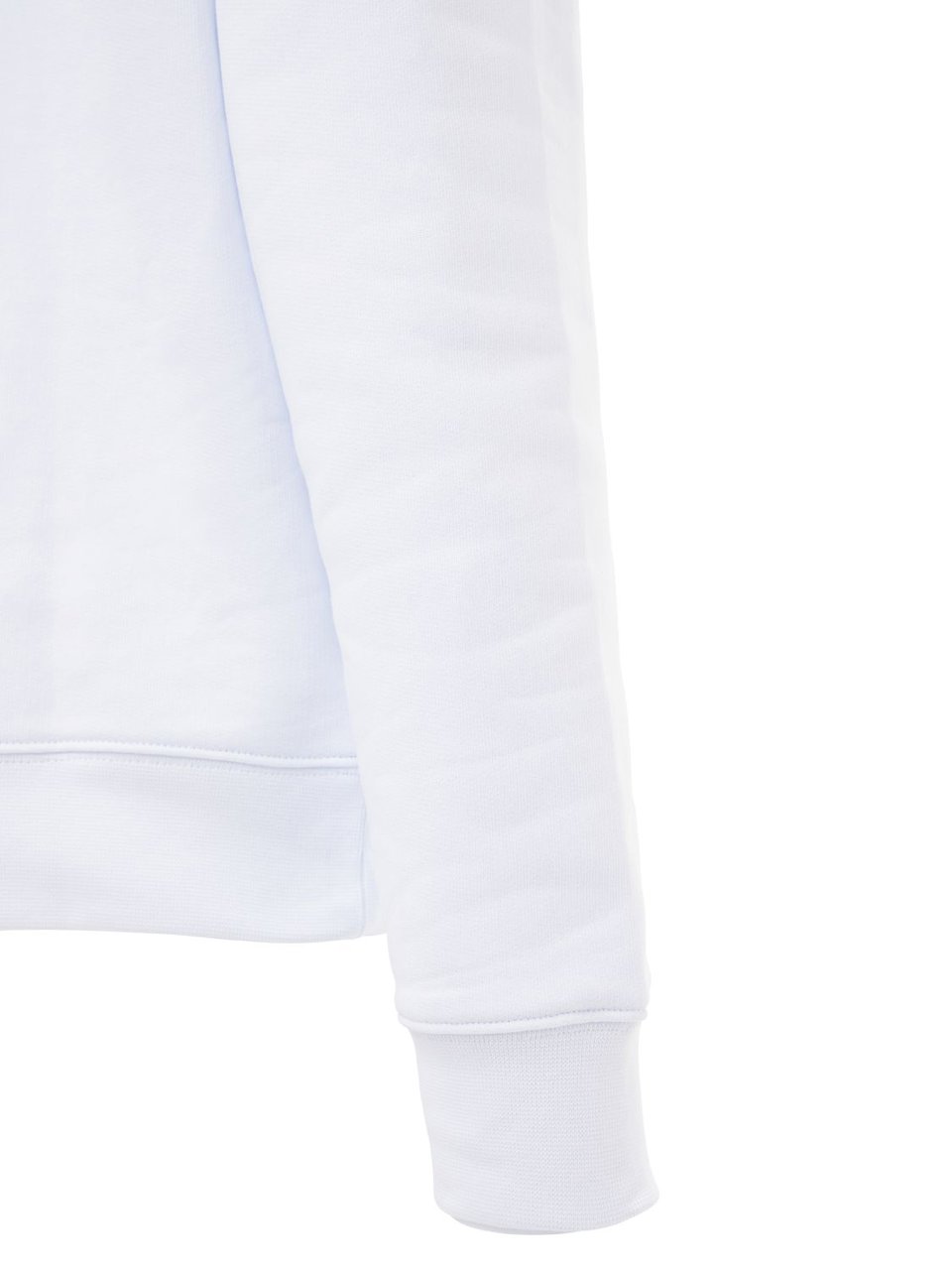 MSGM White cotton sweatshirt with black logo Wit