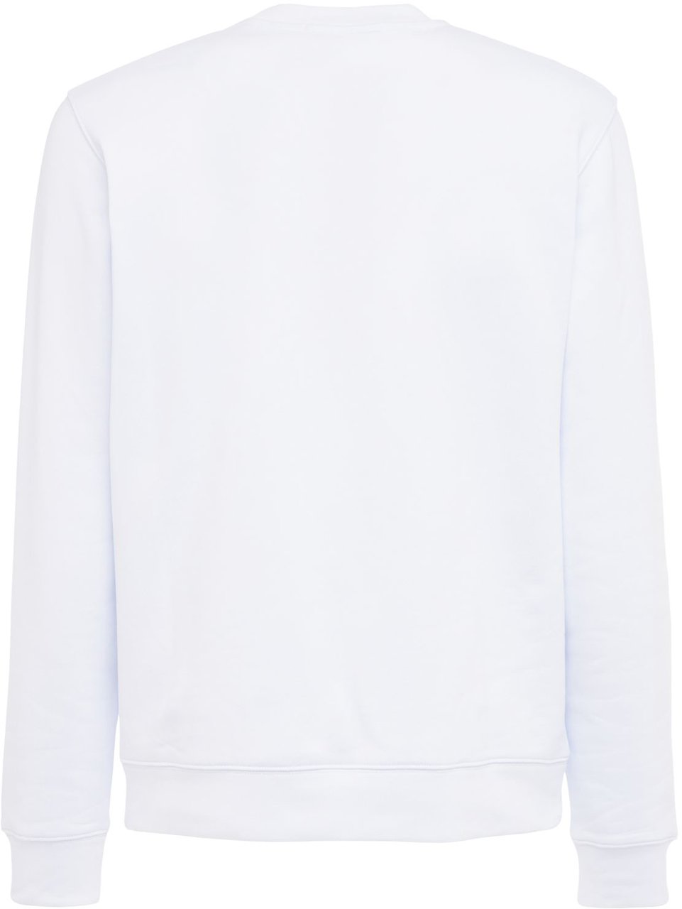 MSGM White cotton sweatshirt with black logo Wit
