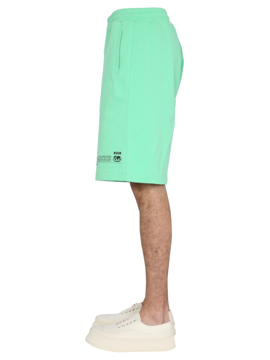 MSGM FANTASTIC GREEN BERMUDA Groen
