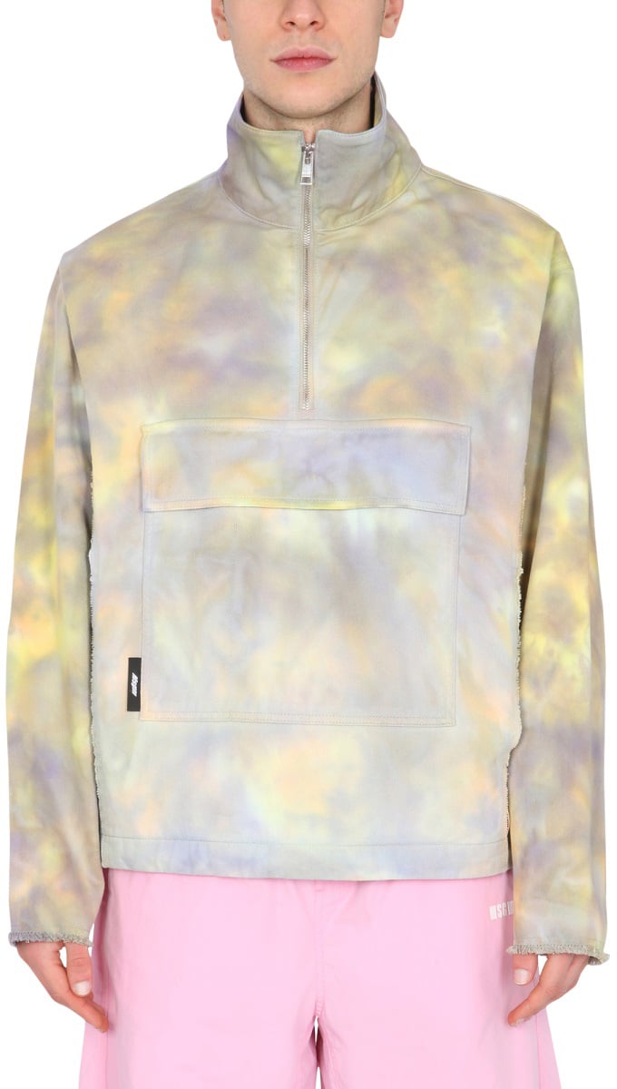 MSGM PRINTED ANORAK JACKET Paars