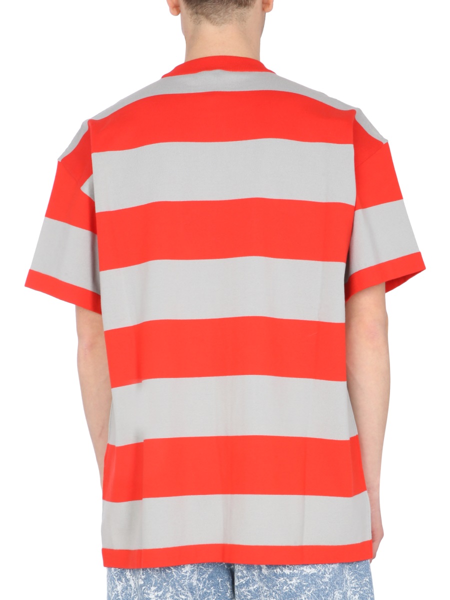 MSGM T-SHIRT WITH EMBROIDERED LOGO Rood