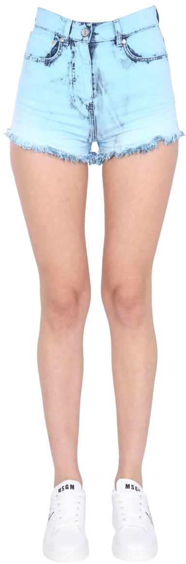 MSGM DENIM SHORTS Blauw