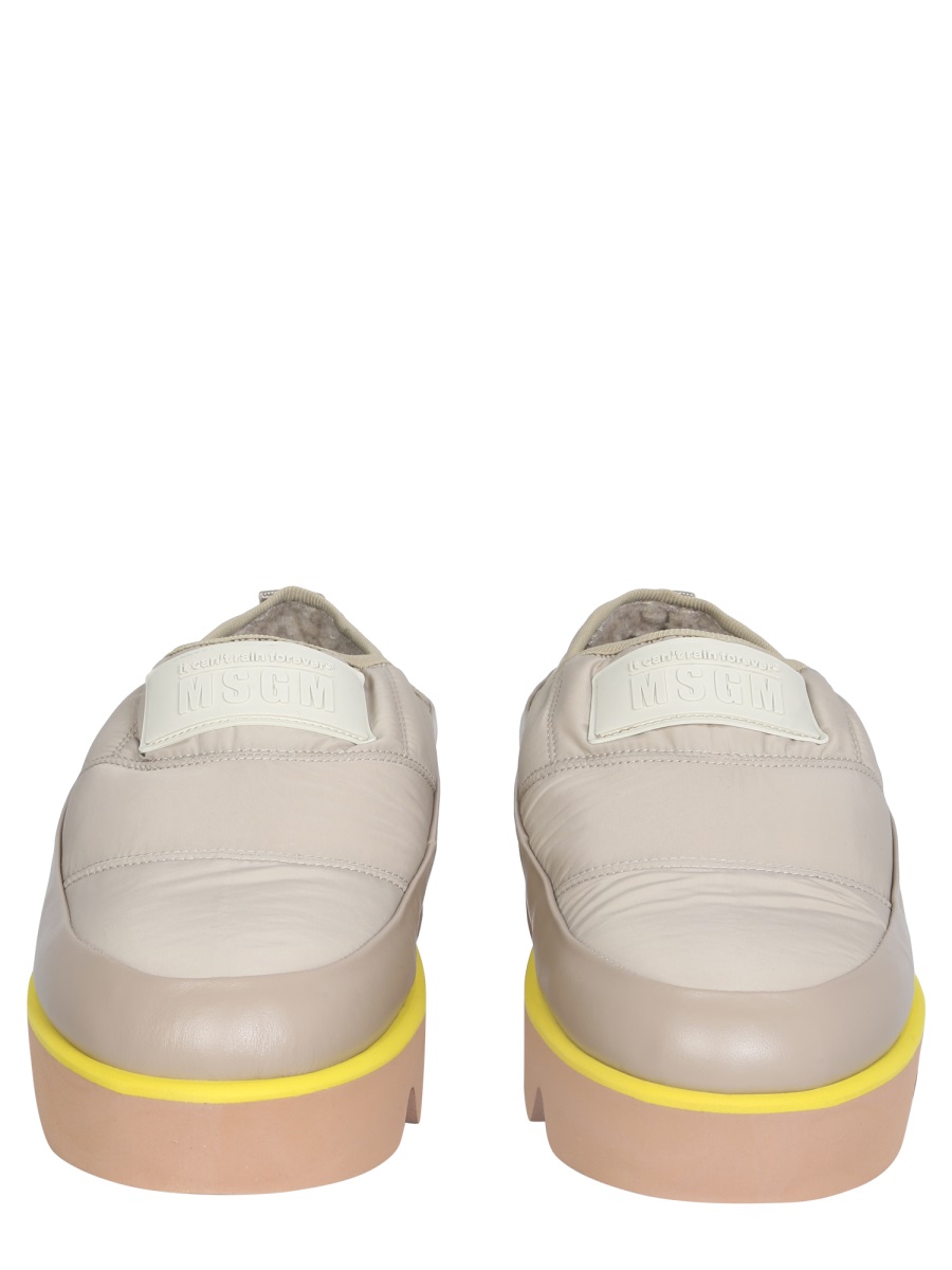 MSGM PUFFED SNEAKERS Beige