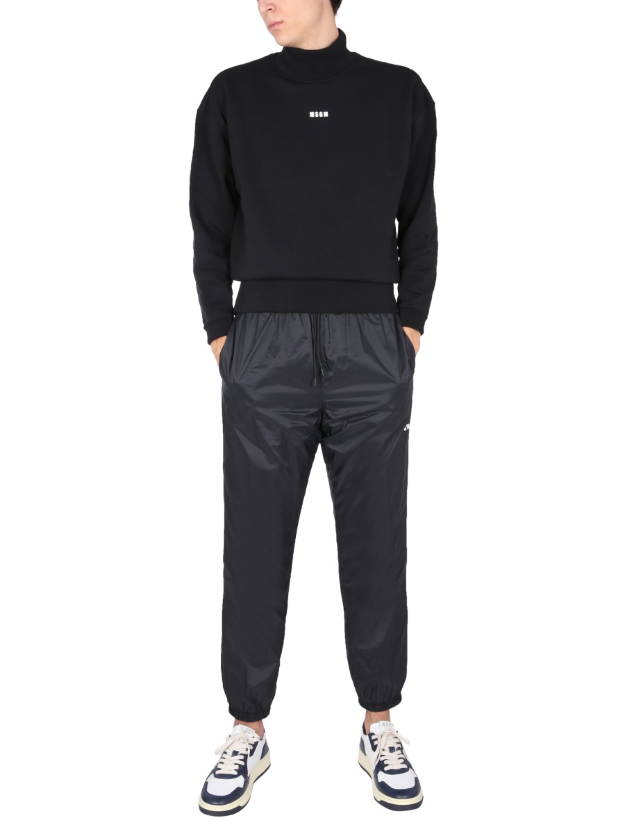 MSGM NYLON JOGGING PANTS Zwart