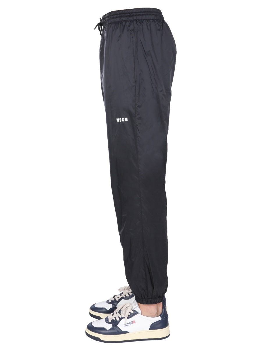 MSGM NYLON JOGGING PANTS Zwart
