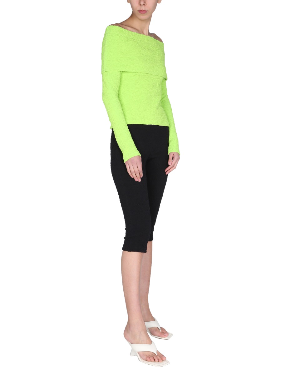 MSGM BOAT NECK TOP Groen