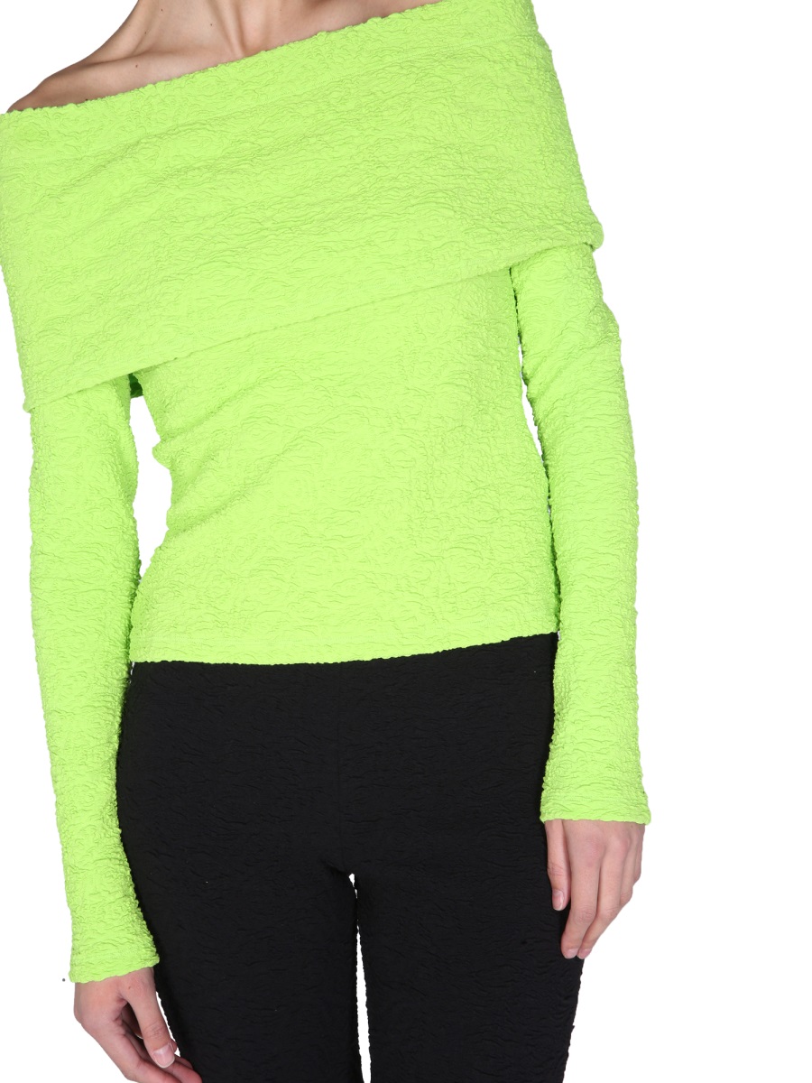 MSGM BOAT NECK TOP Groen