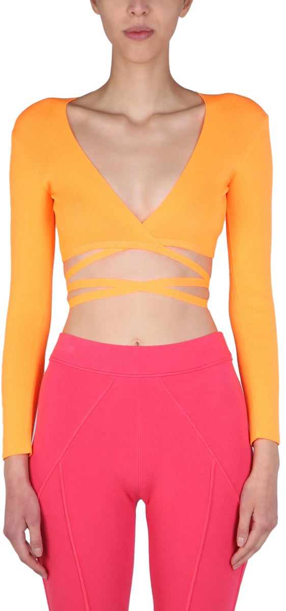 MSGM TOP CROPPED Oranje