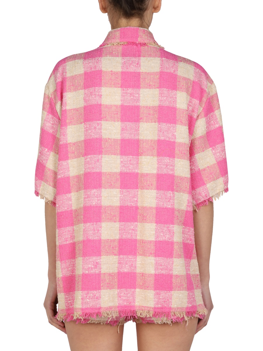 MSGM CHECK PATTERN JACKET Roze