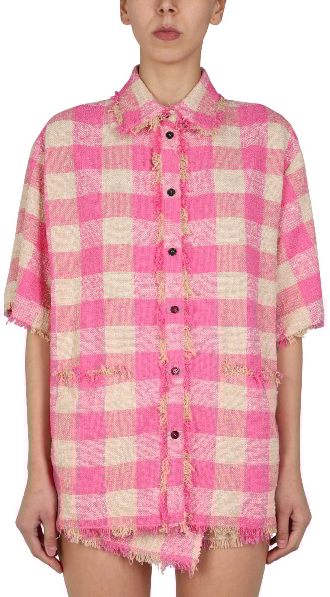 MSGM CHECK PATTERN JACKET Roze