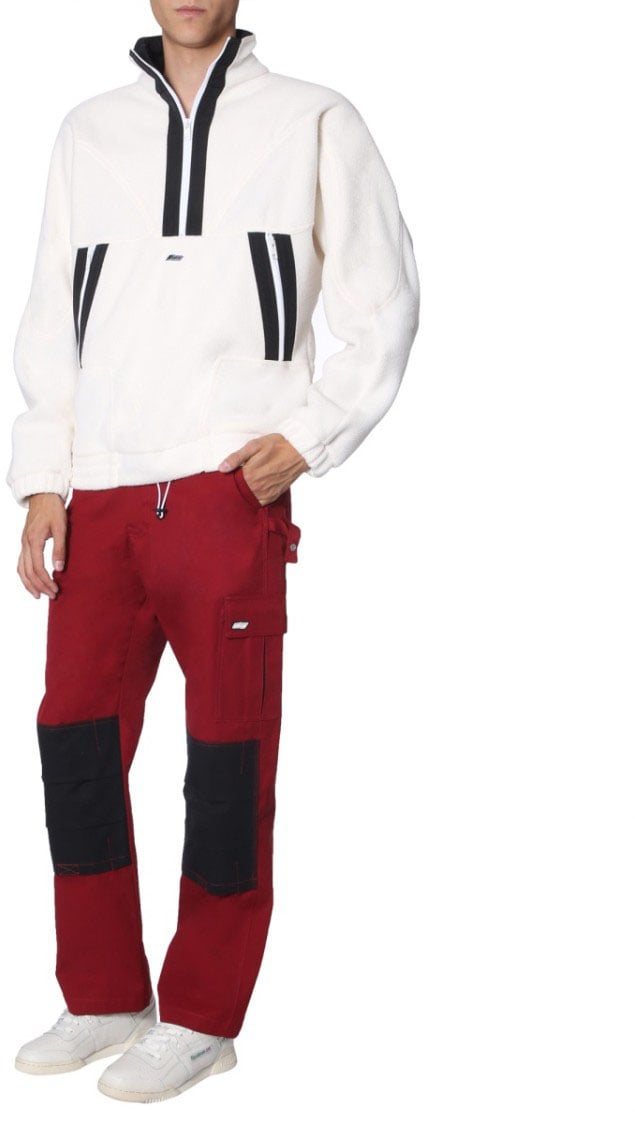 MSGM High-Collar Oversized Sweatshirt With Graphic Design Wit