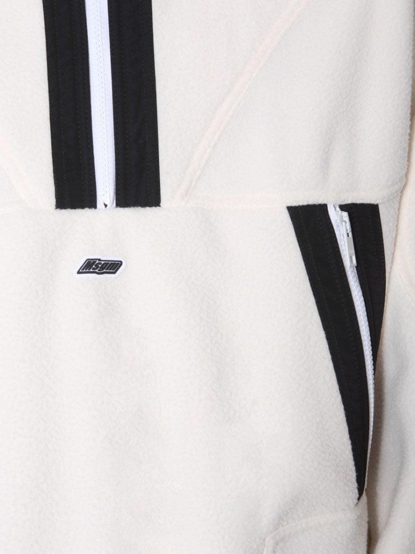 MSGM High-Collar Oversized Sweatshirt With Graphic Design Wit