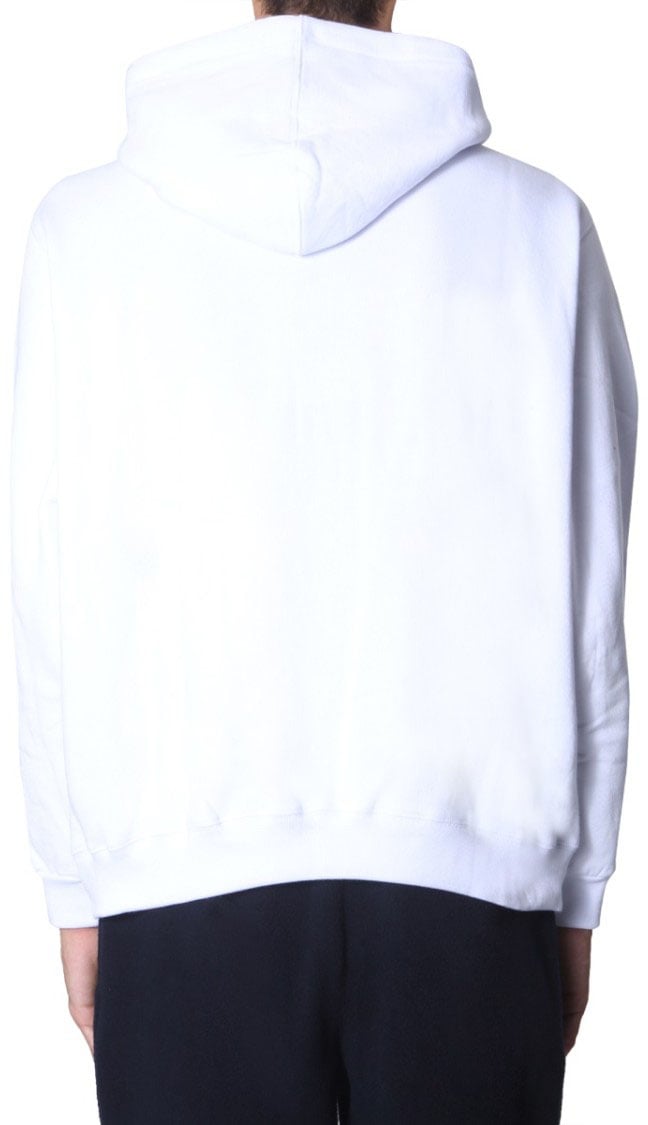 MSGM Two-Tone Oversized Hooded Sweatshirt Neutraal