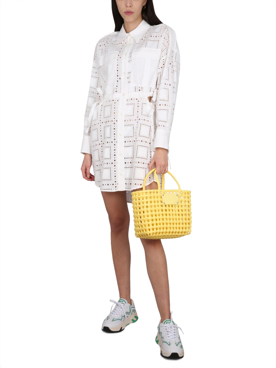 MSGM CHEMISIER DRESS Wit
