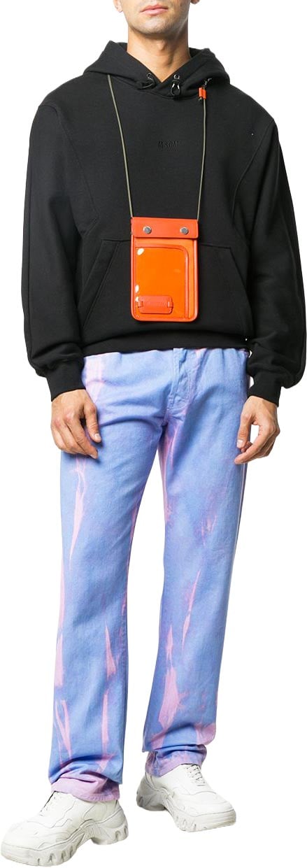 MSGM Black Felpa Con Cappuccio Hoodie Zwart