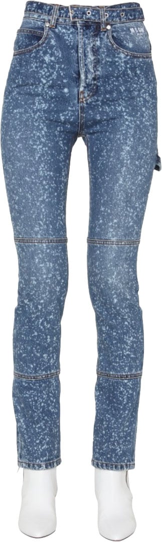 MSGM High-Waisted Skinny Fit Jeans Blauw