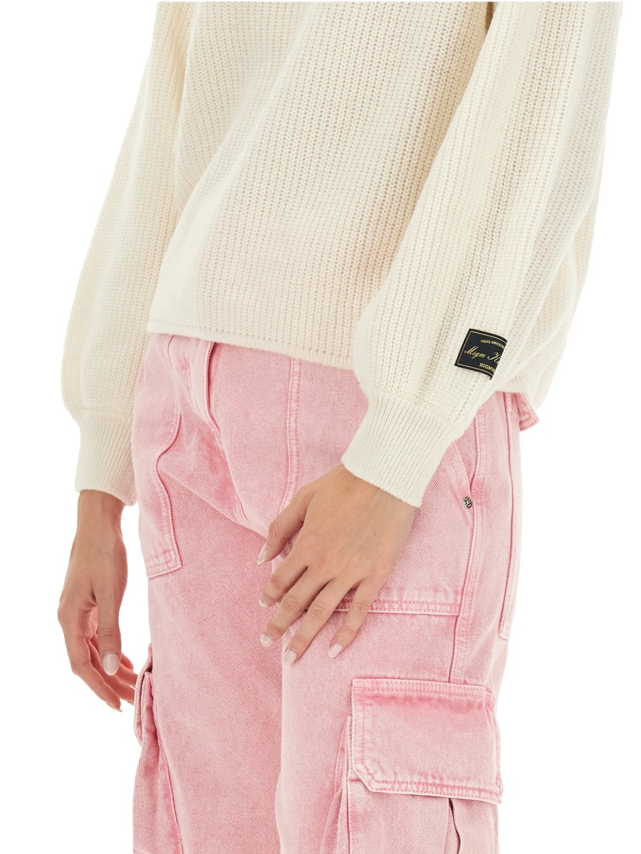 MSGM KNOTTED SWEATER Wit