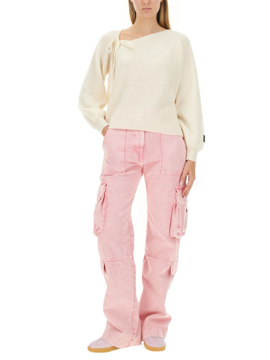 MSGM KNOTTED SWEATER Wit