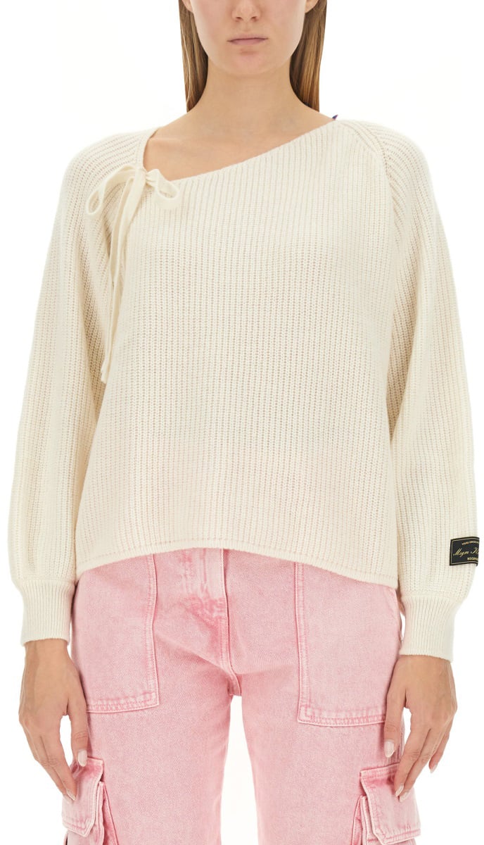 MSGM KNOTTED SWEATER Wit