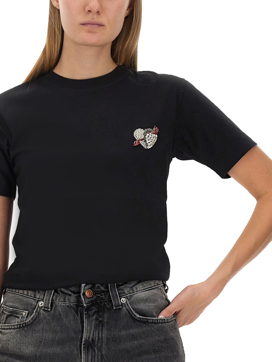 MSGM T-SHIRT WITH LOGO Zwart