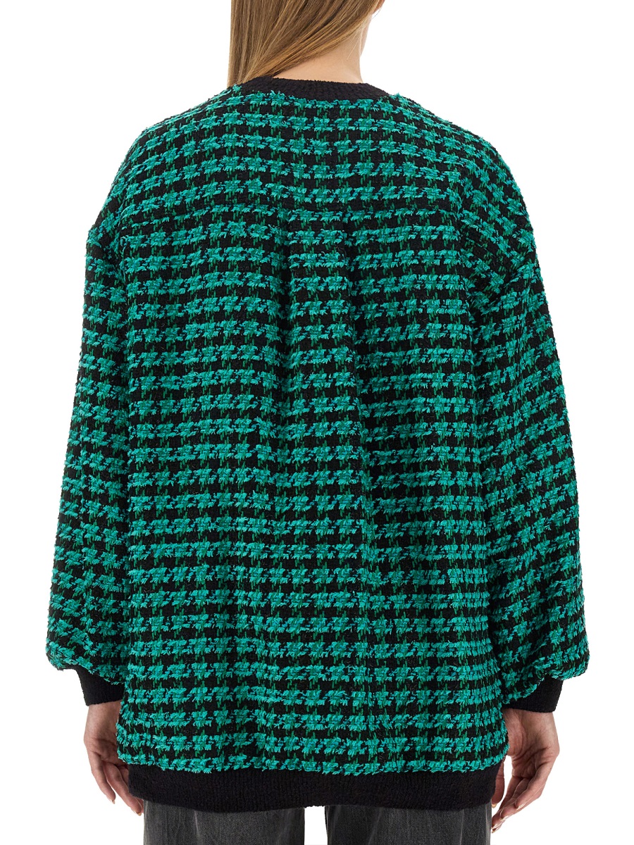 MSGM HOUNDSTOOTH TWEED JACKET Groen