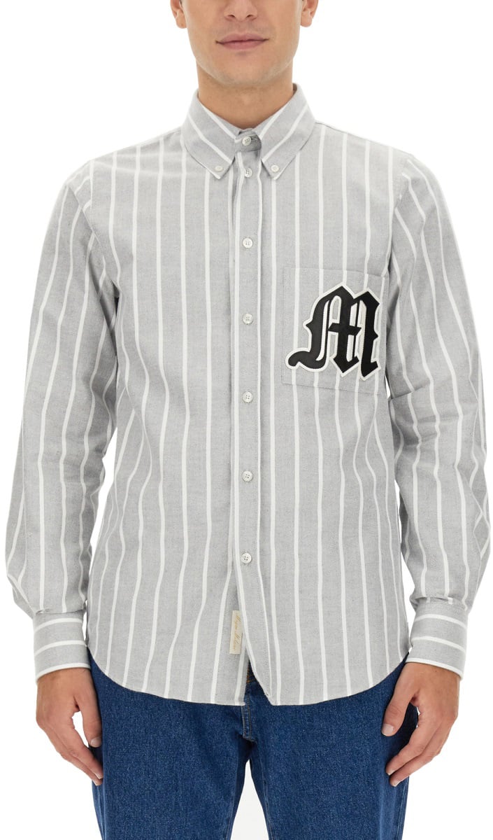 MSGM SHIRT WITH LOGO Grijs