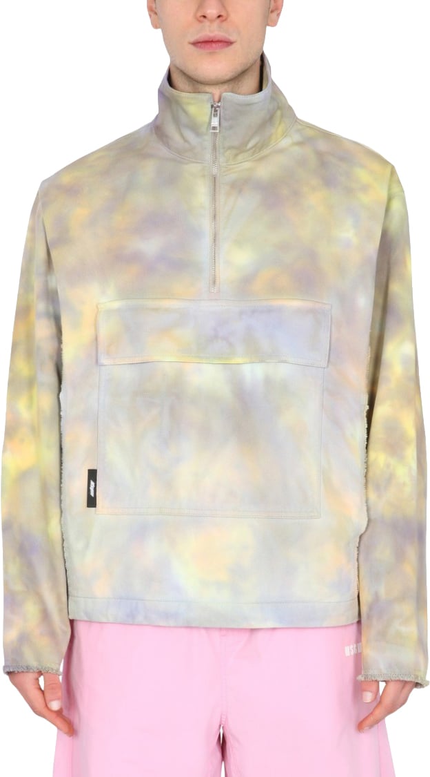MSGM Printed Anorak Jacket Wit