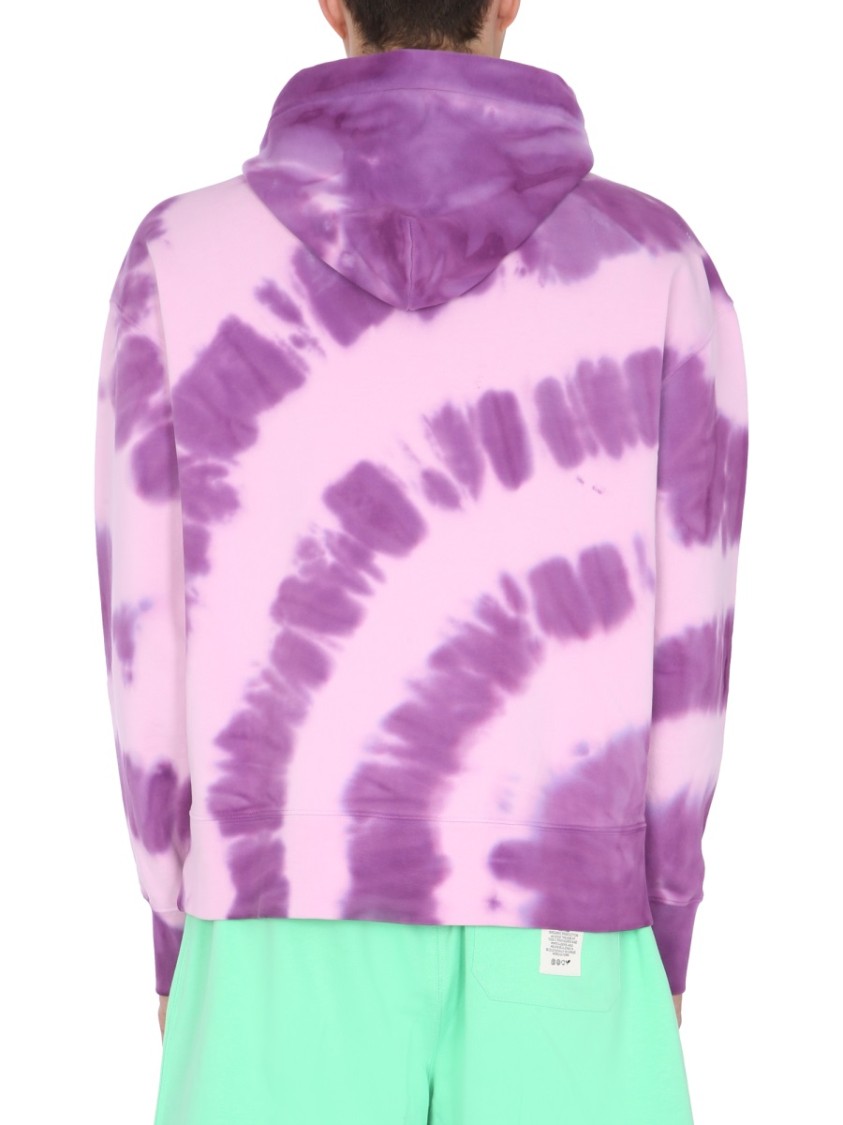 MSGM Printed Sweatshirt With Micro Logo Paars