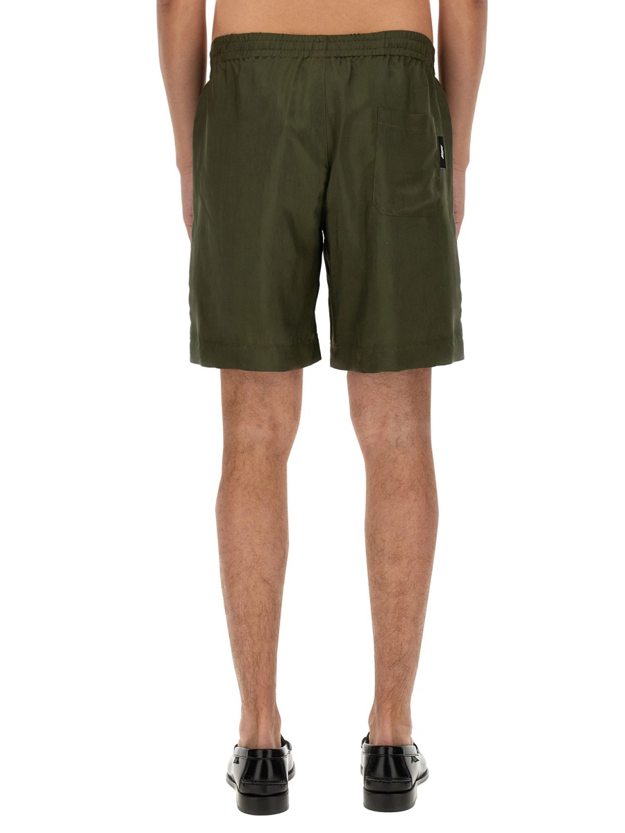 MSGM CUPRO BERMUDA SHORTS Groen