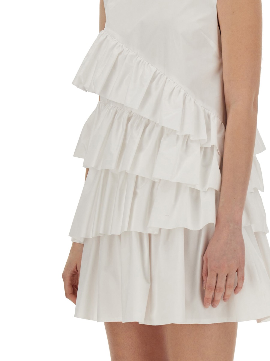 MSGM DRESS WITH RUFFLES Wit