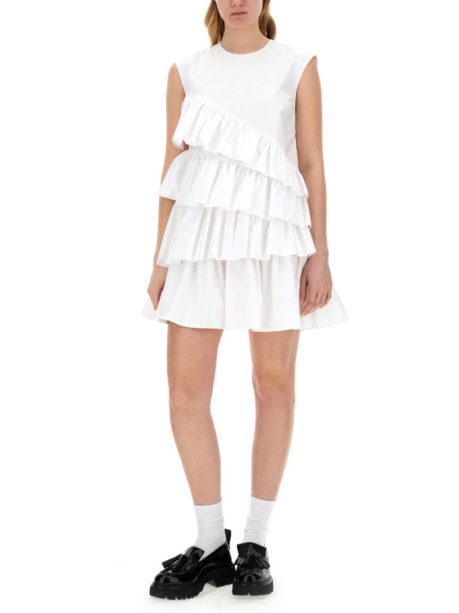 MSGM DRESS WITH RUFFLES Wit