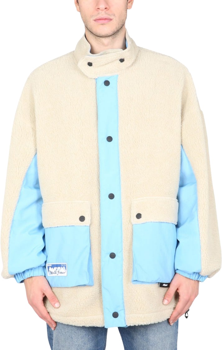 MSGM Reversible Sherpa Jacket Neutraal