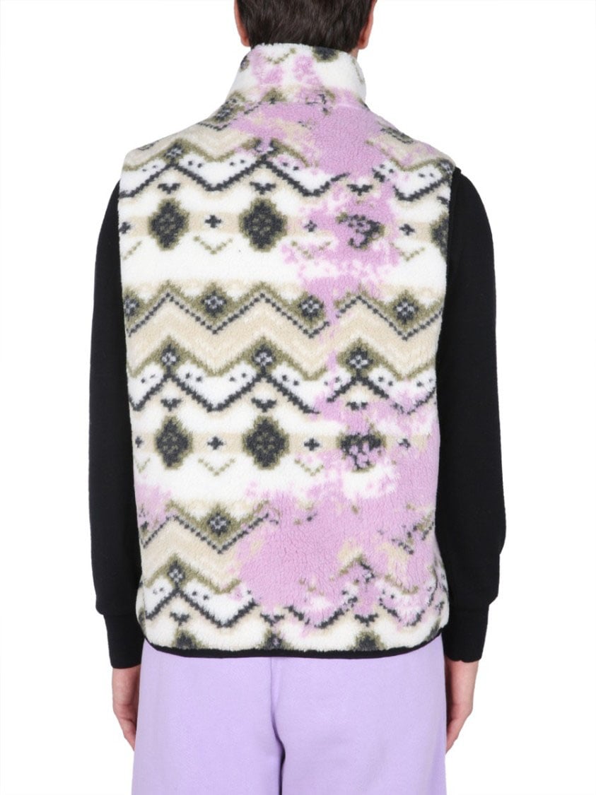 MSGM Textured Fleece Sherpa Vest Paars
