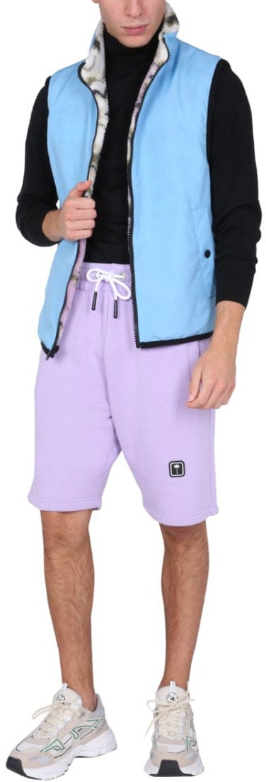 MSGM Textured Fleece Sherpa Vest Paars