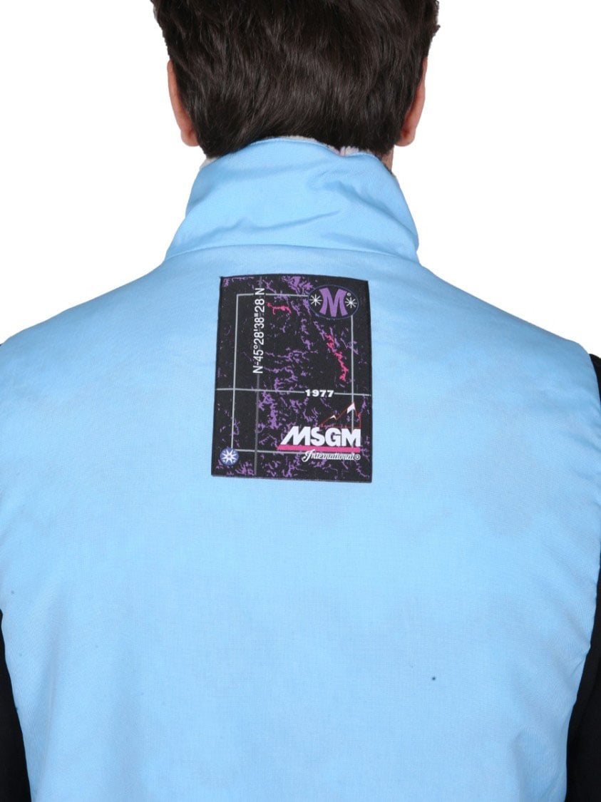 MSGM Textured Fleece Sherpa Vest Paars