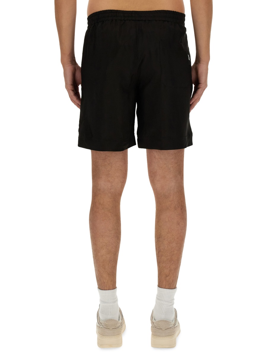 MSGM SHORT WITH LOGO Zwart