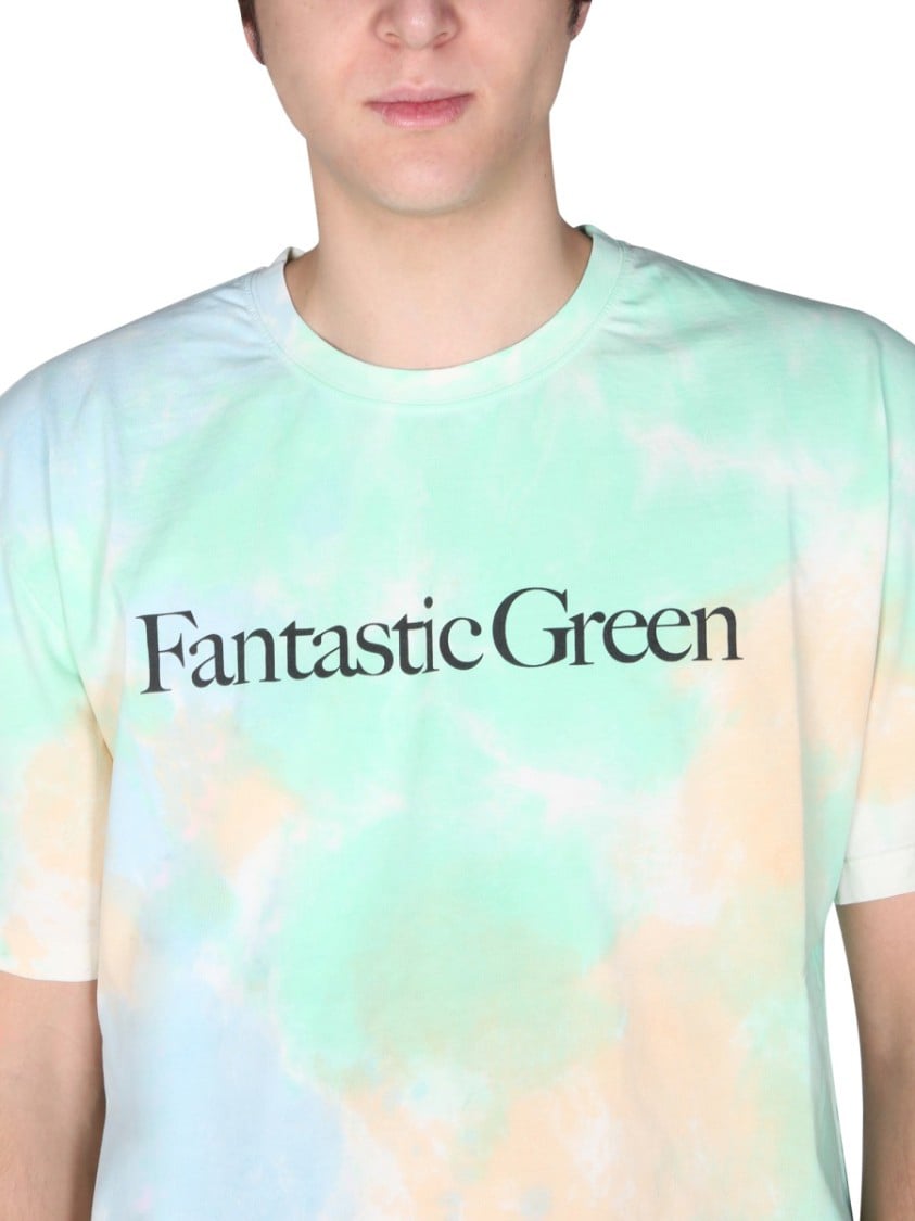 MSGM "Fantastic Green" T-Shirt Blauw