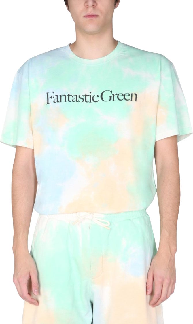 MSGM "Fantastic Green" T-Shirt Blauw