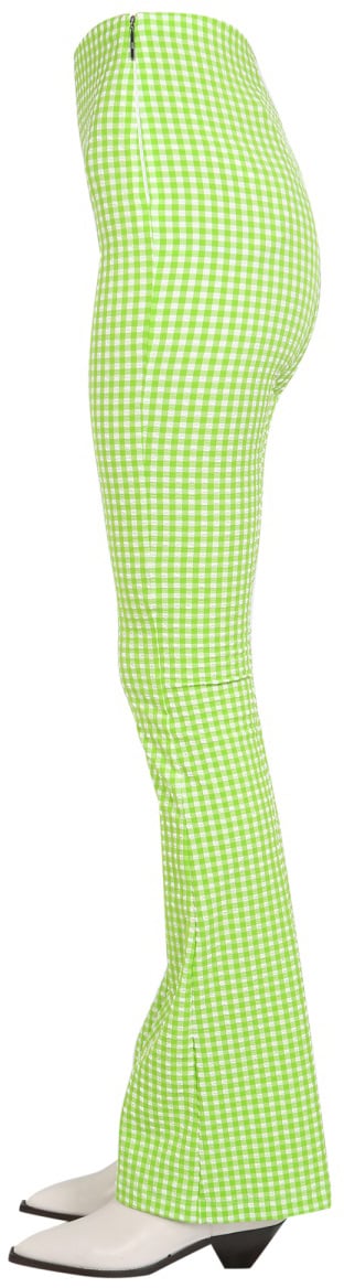 MSGM Plaid Pattern Pants Groen
