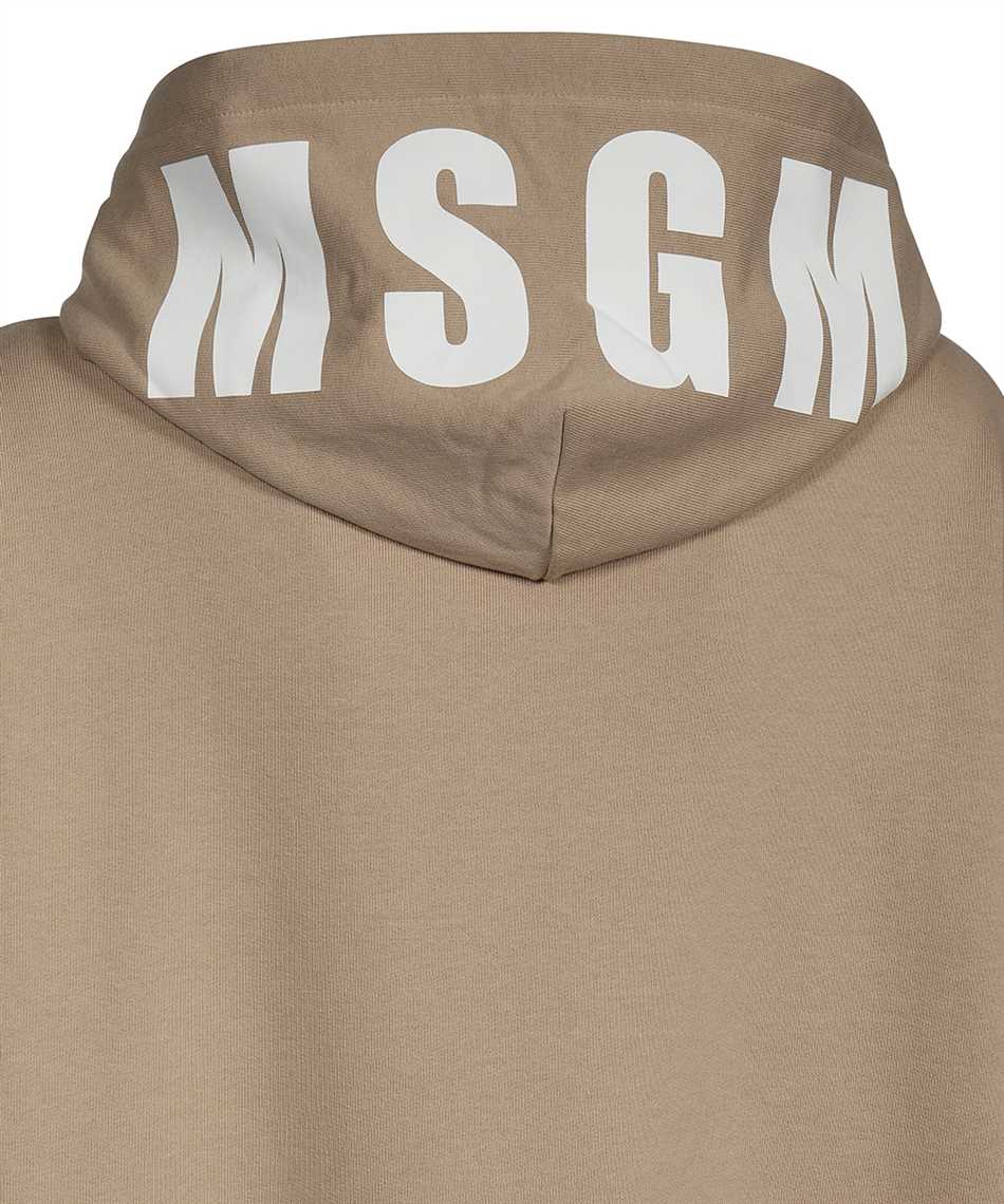 MSGM Cotton hoodie Beige