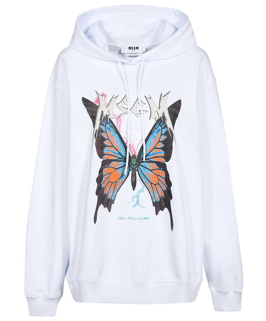 MSGM Cotton hoodie Wit