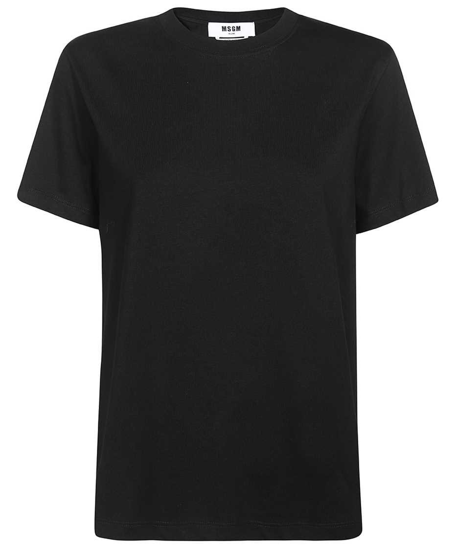 MSGM Printed cotton T-shirt Zwart