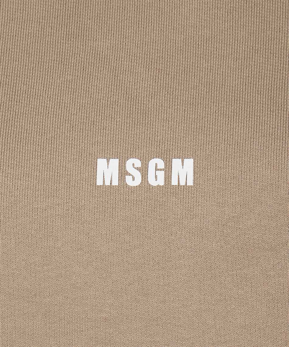 MSGM Cotton hoodie Beige
