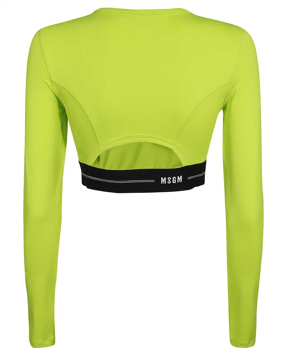 MSGM Long sleeve crop top Groen