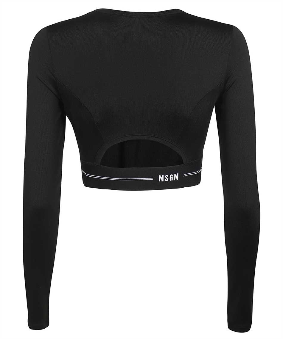 MSGM Long sleeve crop top Zwart