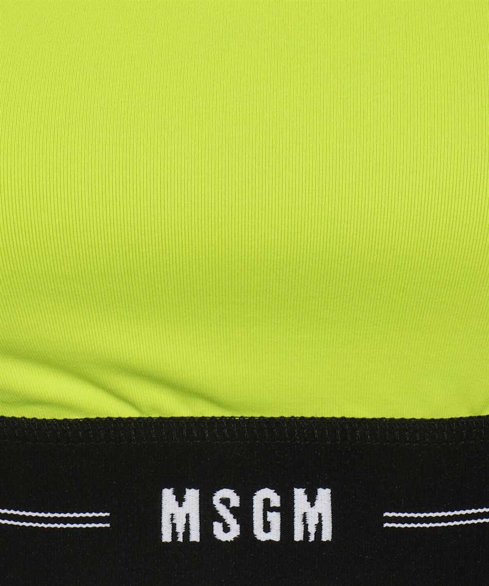 MSGM Long sleeve crop top Groen