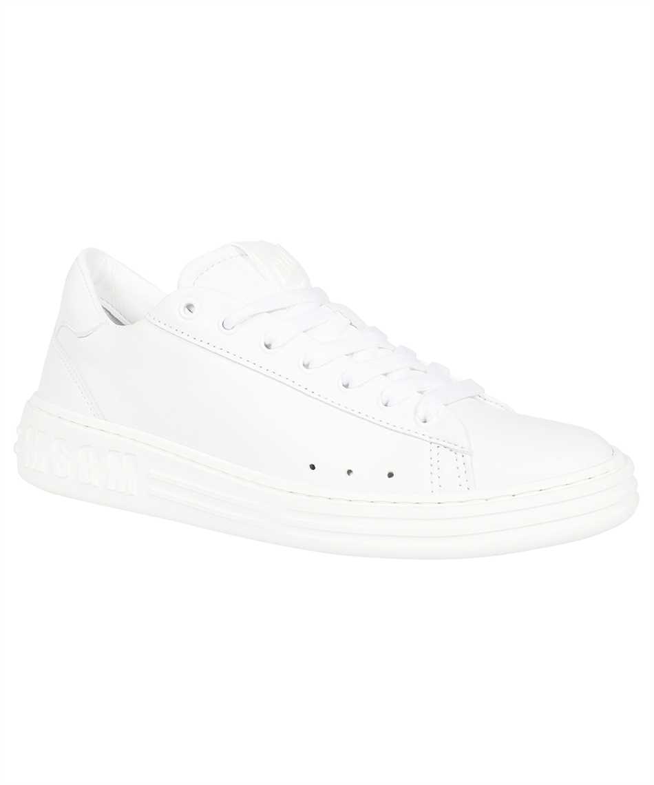 MSGM Logo detail leather sneakers Wit